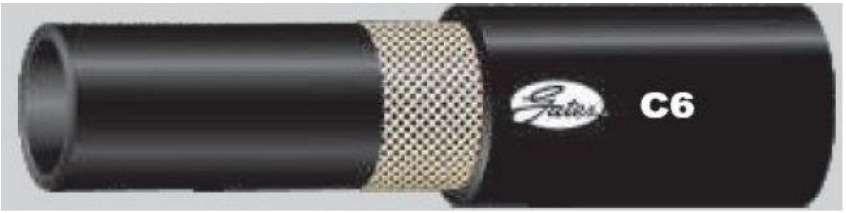 C6 One Fiber Hose SAE 100 R6 – Low Pressure Single Textile Fiber Hydraulic Hose for Oil and Fuel Transfer, Flexible and SAE Compliant Design